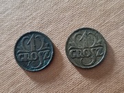 Polska, 2x 1 grosz 1928 i 1938 II RP 