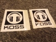duża naklejka logo KOSS słuchawki 