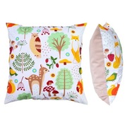 Poszewka 40x40 cm Muchomory sarenka sowa grzyby Las - Bawełna