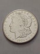Srebrna moneta  1 dolar 1921 Morgan USA stan menniczy