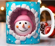 Kubek3D z bałwankiem 330ml 