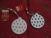 Bombki zawieszki drewniane 2 szt. średnica 10 cm