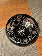 Duża misa miska z kryształu PRL