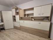 Komplet mebli dziecięcych: Półkotapczan + szafa narożna + szafka + komoda