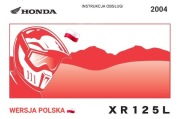 HONDA XR 125L 2004r INSTRUKCJA OBSLUGI MOTOCYKLA j.POLSKI