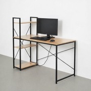 Biurko z Półkami 120x60 Loftowe Gamingowe Komputerowe Metalowe 