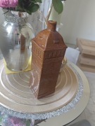 CERAMICZNA BUTELKA DUCH ,,CZERWONA WIEŻA ,,  DDR LATA 70
