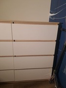 biała komoda edinos drewniana