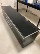 Szafka RTV IKEA czarna połysk 180 cm