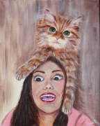 Obraz z kotem, wesoły akryl 40x50