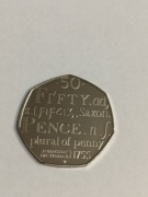 50 pensów słownik Samuel Johnsons proof