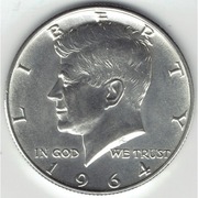 Kennedy 1964 half dollar pół dolara 1/2