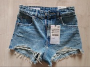 Krótkie spodenki szorty damskie jeansowe niebieskie dżinsowe ZARA r. 32 xxs