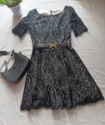 Czarna koronkowa sukienka Banana republic r. 36