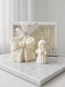 Podziękowanie dla gości zestaw świeca Komunia Chrzciny Dziewczynka| noya