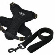 Czarne szelki przeciwucieczkowe + smycz dla kota 