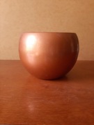 Brązowo-złota ceramiczna osłonka na doniczkę