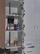 Nowoczesny regał narożny RAJ 3 biały - półki narożne 45 x 55 x 197 cm