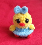 Kaczuszka wykonana na szydełku 