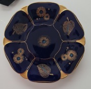 Patera Ilmenau Graf von Henneberg Echt Kobalt 30 cm Złocona