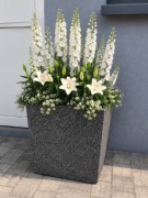 Piękna donica ogrodowa zewnętrzna betonowa kamyszek tynk mozaikowy 