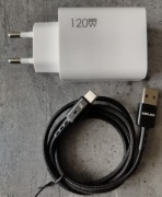 Ładowarka 120W + kabel USB-C. Większość telefonów i inne urządzenia. 
