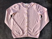 *** H&M kardigan pudrowy róż r.134/140 ***