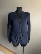Ralph Lauren granatowy sweter kardigan damski Iniany 100 % len S M L