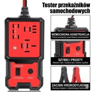 Tester Przekaźników Samochodowych 12V 4/5 PIN | Szybka Diagnoza LED