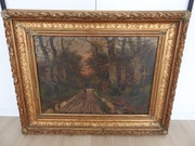 Antyczny Obraz z wieku 1910r na płótnie