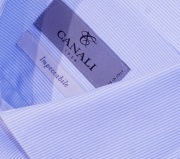 Koszula CANALI M 39 błękitna Italy prążek gucci kiton loro piana tom ford