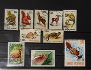 Zestaw 10 znaczków Rumunia – zwierzęta, ssaki, ptaki (42)