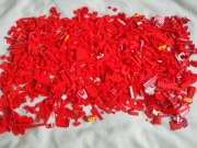 LEGO mix 2 kg. Czerwone tylko oryginalne klocki - patrz zdjęcia 