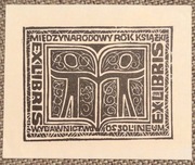 Ex-libris Ekslibris Wydawnictwo Ossolineum (9x7cm)