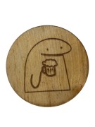 Podkładka pod kubek drewniana personalizowana grawer prezent 4szt 