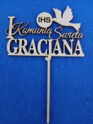 Topper komunia święta z dowolnym imieniem