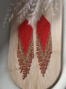 Kolczyki z japońskich koralików.