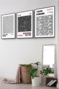 3 Plakaty Yayoi Kusama, Sztuka Japonia, 40x30cm w ramie