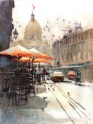 Paryż 30x40 cm akwarela