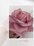 Świeca realistyczny kwiat róży handmade 