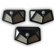 Zestaw 3x Lampa Solar LED 100 COB 600 lm | Czujnik Ruchu 