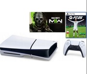 Konsola Ps5 Play Station 5  slim z napędem + Fc25+ Call of Duty 