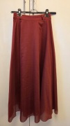 Elegancka spódnica maxi Tencel Czerwona/Bordo/Burgund Blu Royal Włochy