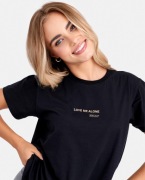 Plny Lala bluzka XXS tshirt Love Me Alone czarny