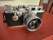 Analogowa Leica III F Summ f = 5 cm  1:2,  Elmar f = 9 cm 1:4,  Jupiter 12 