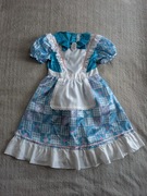 Sukienka balowa kostium przebranie Alicja w krainie czarów 146 - 152