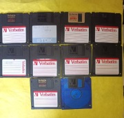 Dyskietki 2HD 3,5 cala, 10 sztuk, Verbatim, TDK, vintage.