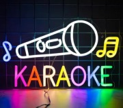 NEON KARAOKE SZYLD LED bar impreza dyskoteka party dekoracja 