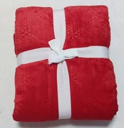 Świąteczny zimowy koc pled baranek narzuta z polaru 150x200cm SINSAY