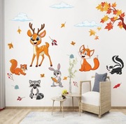 Naklejki ścienne Las / Leśne Zwierzątka  Duży zestaw  Pokój Dziecka